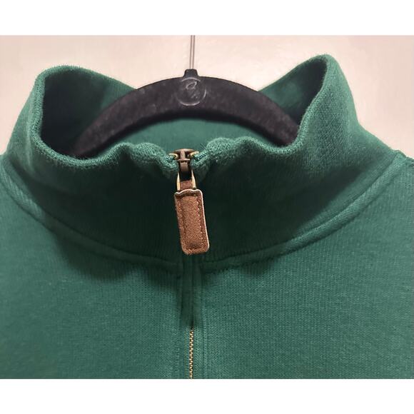 Polo Ralph Lauren Estate Rib Dark Green Quarter-Zip Pullover Large - Picture 3 of 7